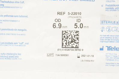 Teleflex 5-22010 Hudson RCI Sheridan Preformed Tracheal Tube 6.9OD x 5.0mmID (x)